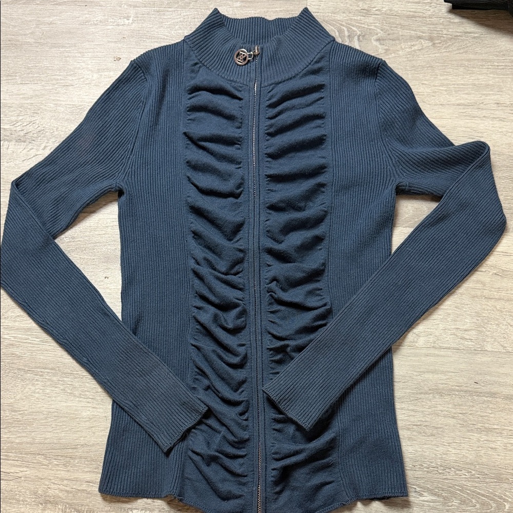 Adrienne Vittadini Studio Blue Knit Sweater